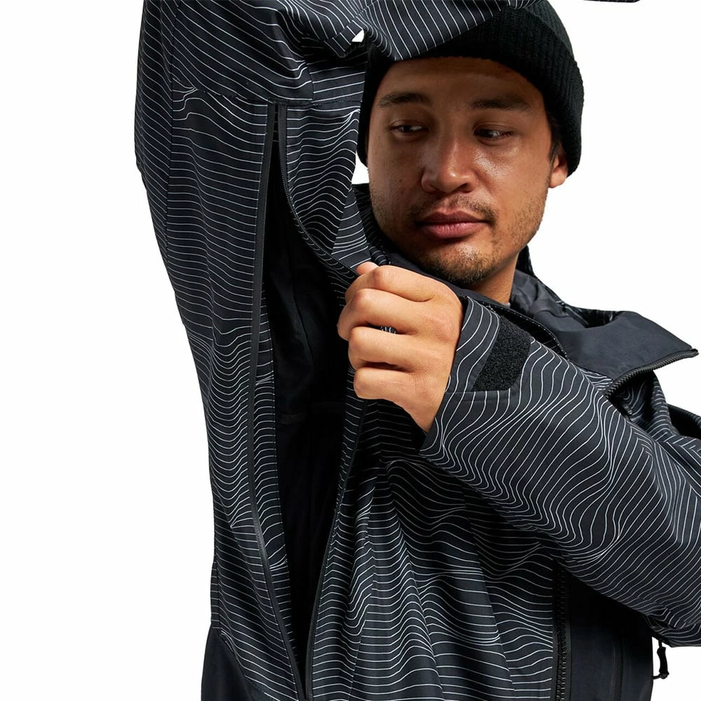 AK Burton Gore-Tex Cyclic Wintersportjacke Logo Lines Herren – Bild 3