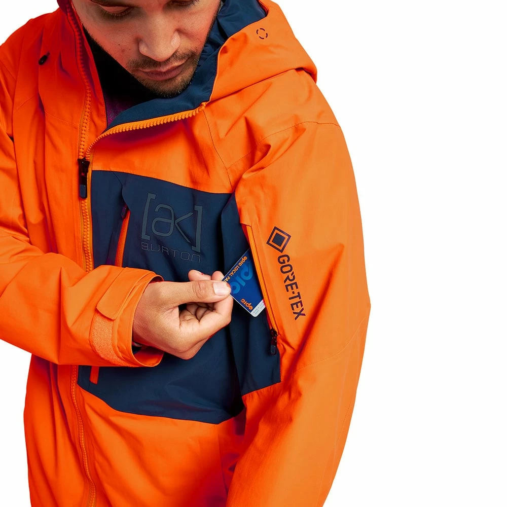 AK Burton Gore-Tex Cyclic Schneejacke Clownfish Orange/Dress Blue Herren – Bild 9