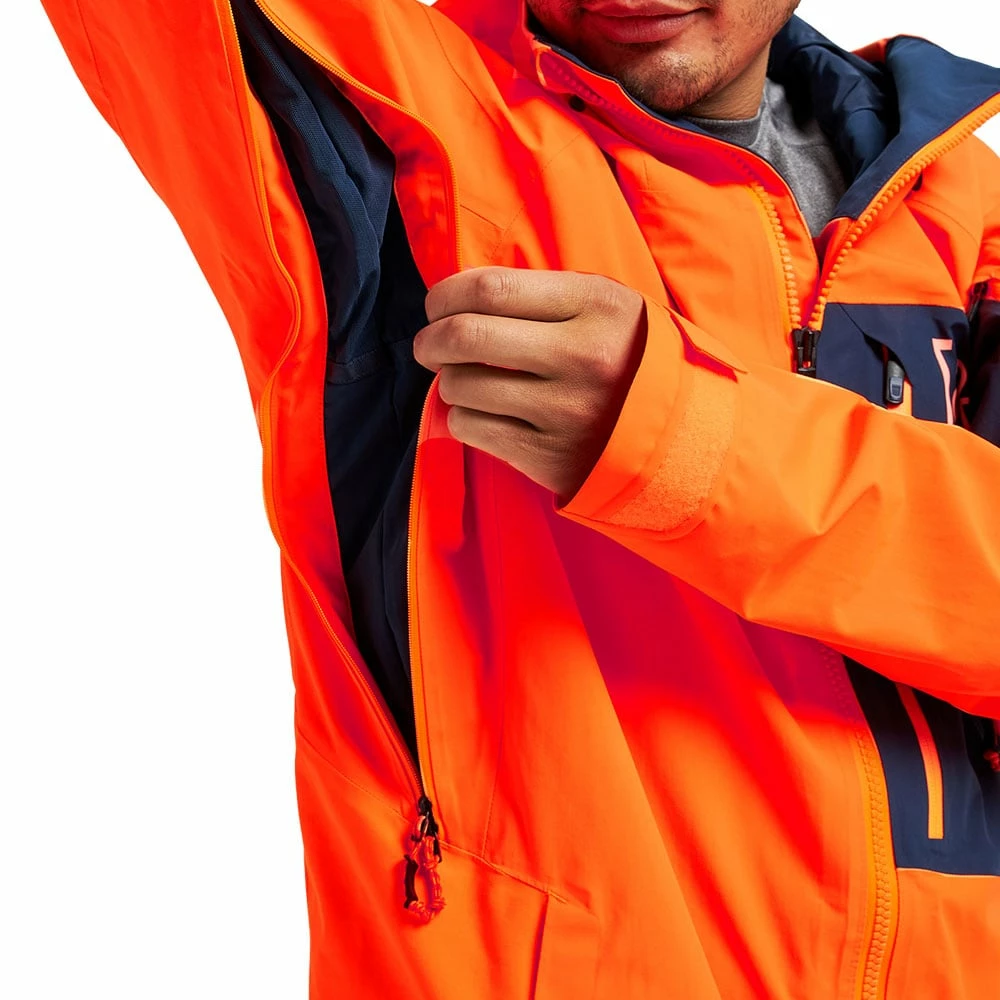 AK Burton Gore-Tex Cyclic Schneejacke Clownfish Orange/Dress Blue Herren – Bild 3