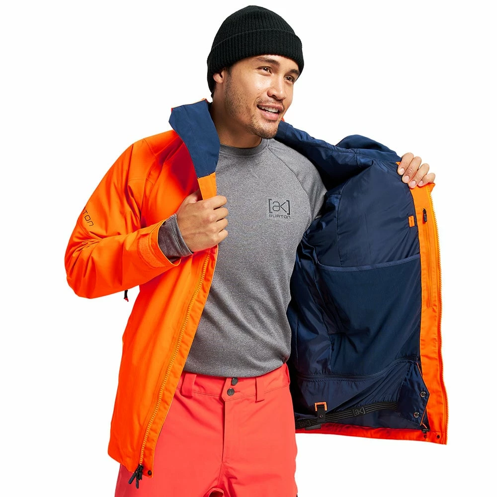 AK Burton Gore-Tex Cyclic Schneejacke Clownfish Orange/Dress Blue Herren – Bild 5