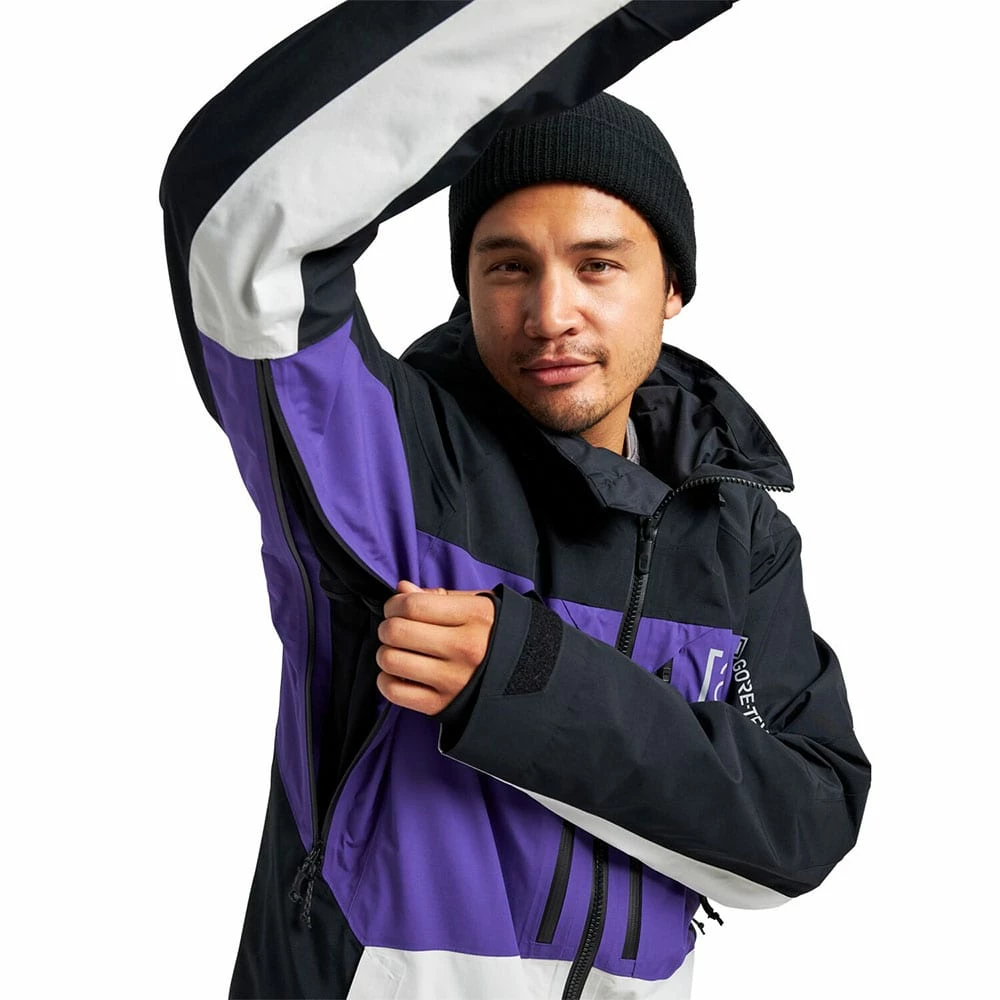 AK Burton Gore-Tex Swash Schneejacke True Black/Prism Violet/Lunar Grey Herren – Bild 2