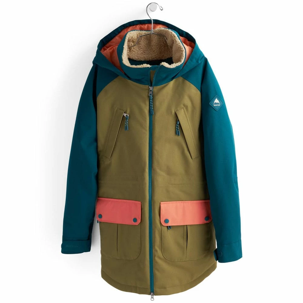 Burton Prowess Skijacke Shaded Spruce/Martini Olive/Persimmon Damen – Bild 5