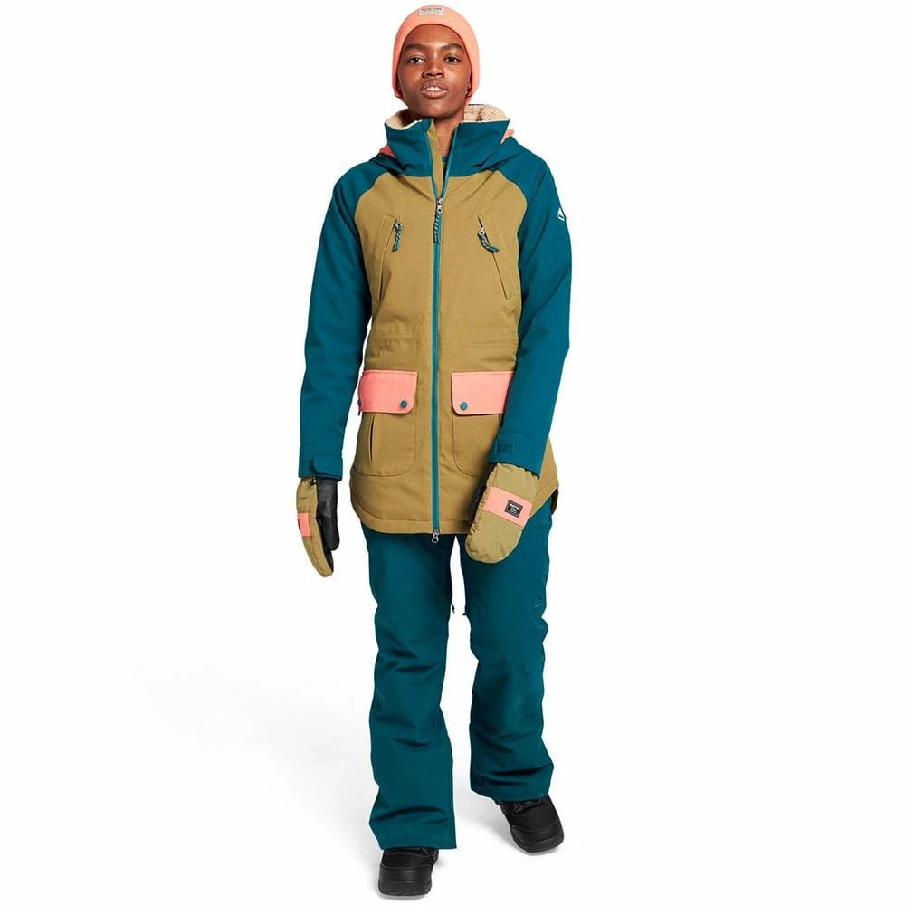 Burton Prowess Skijacke Shaded Spruce/Martini Olive/Persimmon Damen – Bild 6