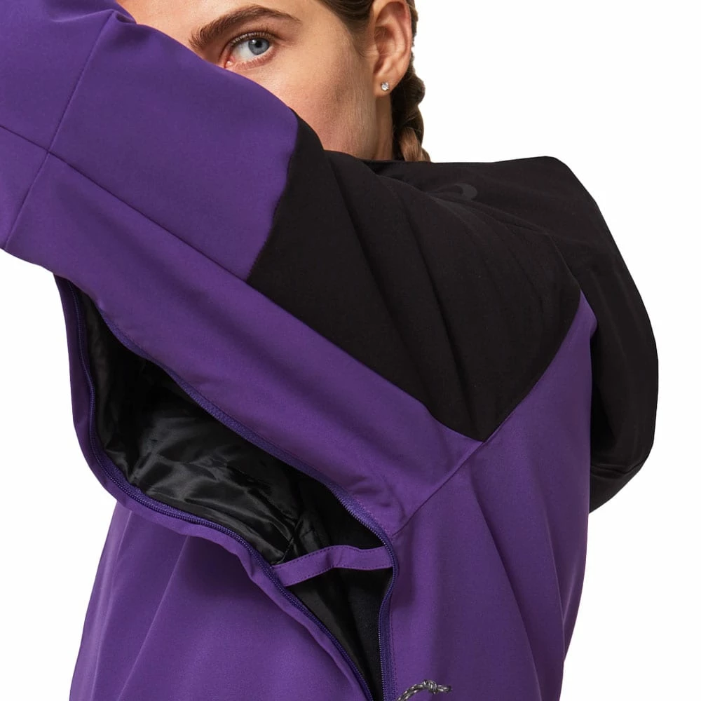 Oakley Camellia Insulated Skijacke Blackout/Deep Violet Damen – Bild 4