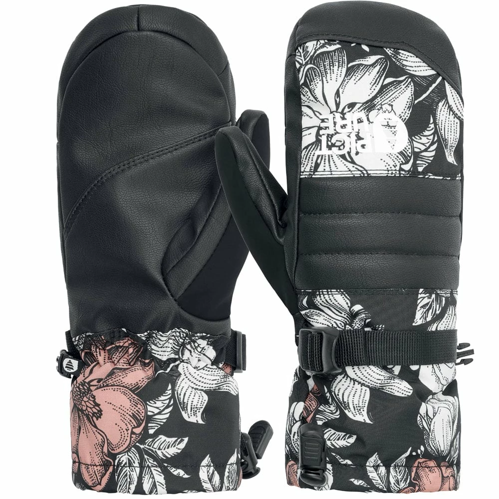 Picture Anna Mitts Fausthandschuhe Peonies Black Damen