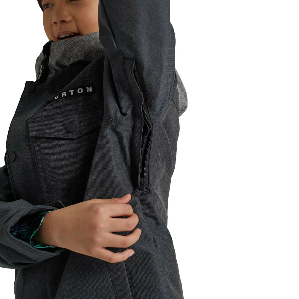 Burton Uproar Snowboard-Jacke Black Denim Kinder – Bild 4