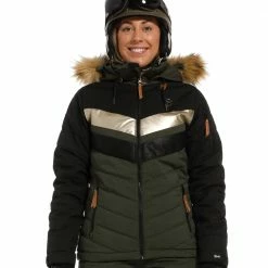 Rehall Karina-R Skijacke Olive Melange Damen