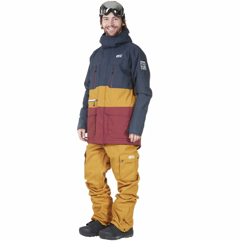 Picture Pure Snowboardjacke Dark Blue Camel Herren – Bild 2