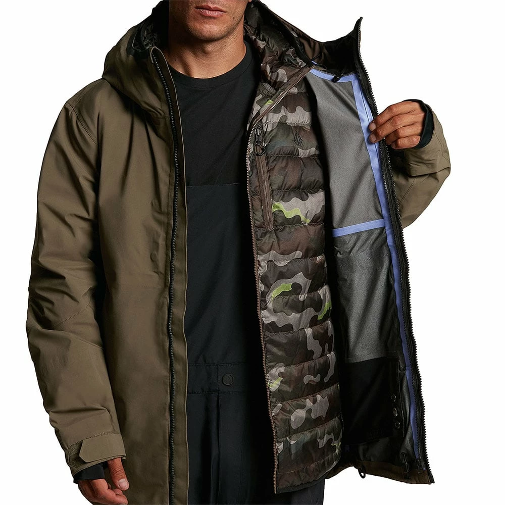 Volcom Owl 3-in-1 Gore-Tex Funktionsjacke Dark Teak Herren – Bild 3