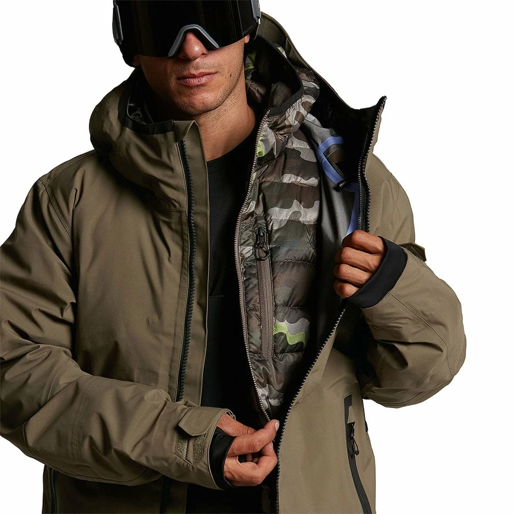 Volcom Owl 3-in-1 Gore-Tex Funktionsjacke Dark Teak Herren – Bild 4