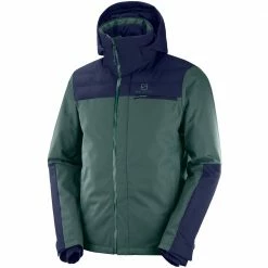 Salomon Stormbraver Funktionsjacke Green Gables/Night Sky Herren