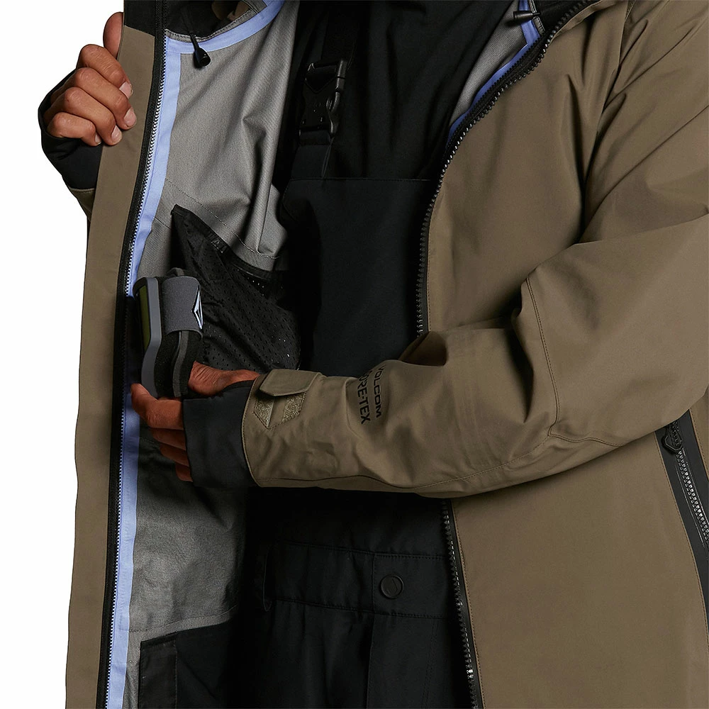 Volcom Owl 3-in-1 Gore-Tex Funktionsjacke Dark Teak Herren – Bild 5