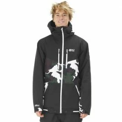 Picture Panel Snowboardjacke Black Painter Herren