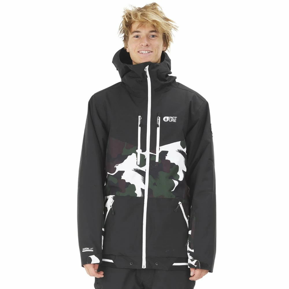 Picture Panel Snowboardjacke Black Painter Herren