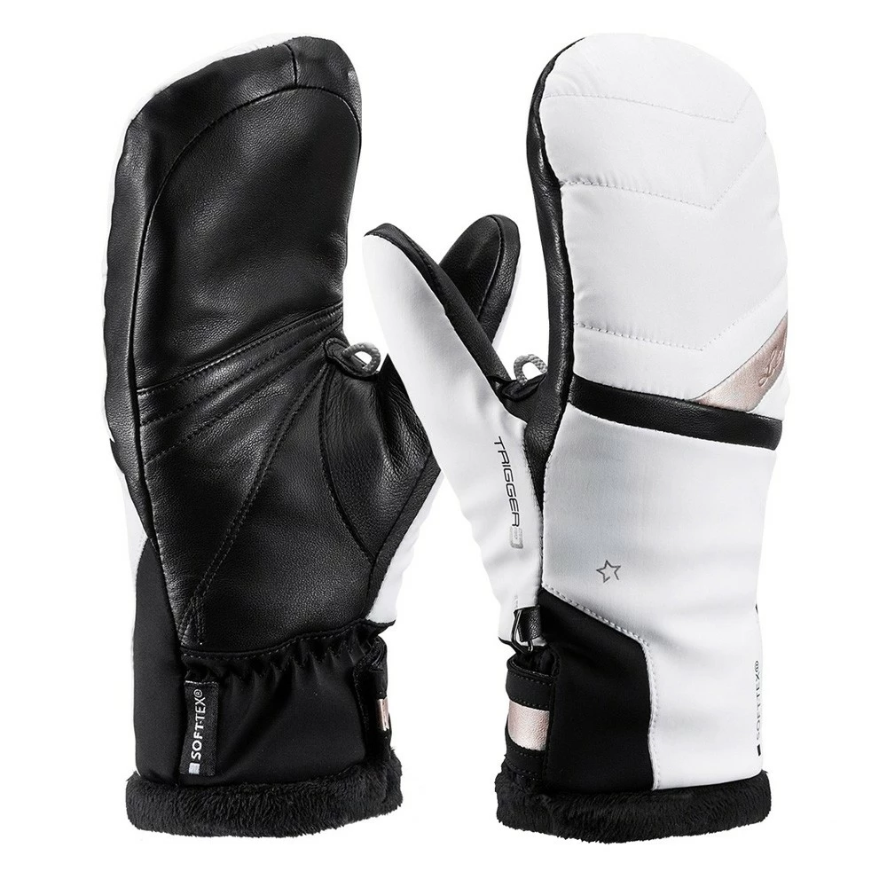 Leki Snowfox 3D Lady Mitten Fausthandschuhe Weiss/Gold Damen
