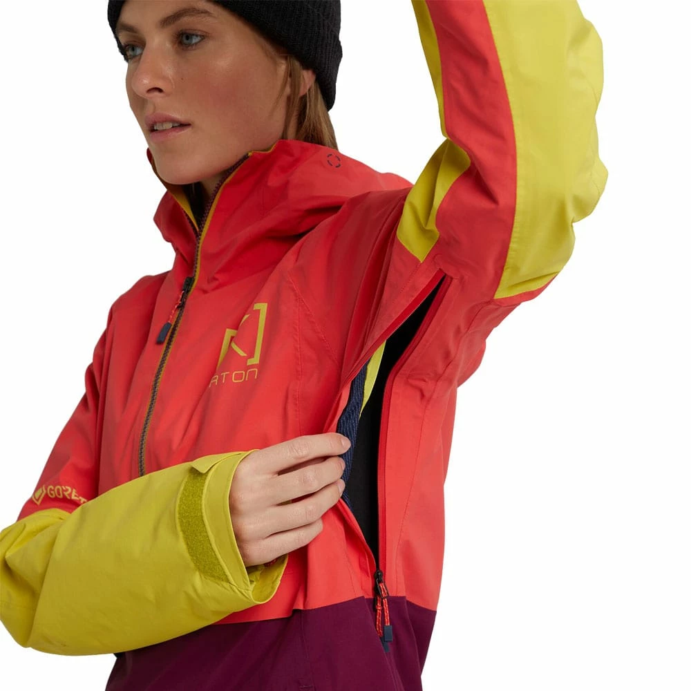 AK Burton Gore-Tex 2L Kimmy Skijacke Hibiscus Pink/Wild Berry/Warm Olive Damen – Bild 4