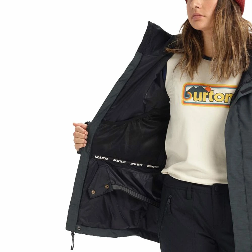 Burton Jet Set Winterjacke True Black Heather Damen – Bild 4