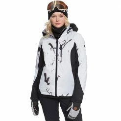 Roxy Jet Ski Snowboardjacke True Black White Birds Damen