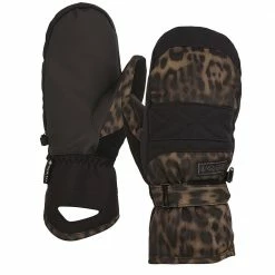 Volcom Peep Gore-Tex Mitten Fäustlinge Leopard Damen